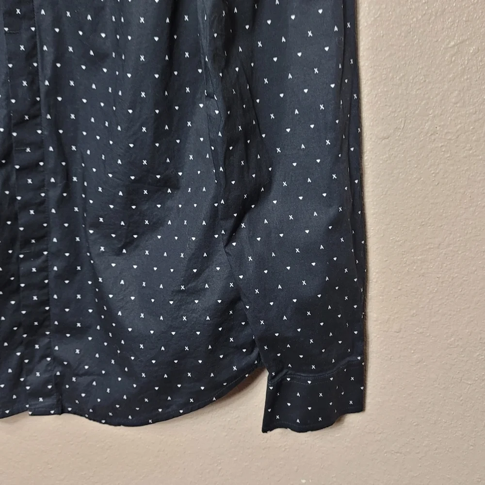 AX Armani Exchange Mens Black  Long Sleeve Button Up Shirt Sz S - Picture 4 of 11